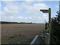 Footpath sign, Ridge Lane