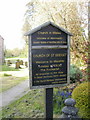 Church board, St Brides