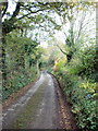 Road on the eastern edge of Court Farm Treatment Works