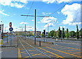 Metro tramway on the approach to Wishbone Bridge