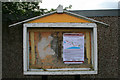 Notice board on Riverside Road