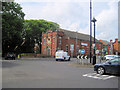 Baptist Church across roundabout