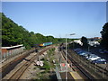 Cardiff-bound train leaving Radyr station