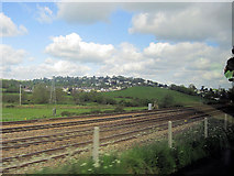 SX8769 : Four track railway line just north of Aller junction by John Firth
