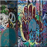 TQ3080 : Graffiti in Southbank Skate Park by Patrick Mackie