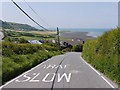 The B4577 descending to Aberarth