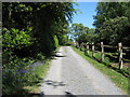 Driveway and footpath near Waldron Down farm