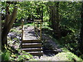 Footbridge on footpath