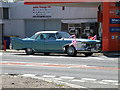 American classic car outside Judds garage