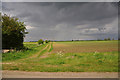 TF1440 : Heavy skies over track and footpath - Helpringham by Mick Lobb
