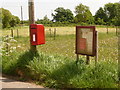 Buckland Ripers: postbox № DT3 105 and noticeboard