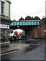 Cement mixer turning from Fisherton Street into South Western Road