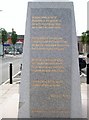 Words of Maj. HJF Potter on the Kilkeel Troubles Memorial