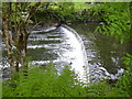 Weir on the River Irwell at Irwell Vale, Rossendale, Lancashire