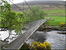 NC9818 : Very shuggly bridge over the Helmsdale by Peter Moore