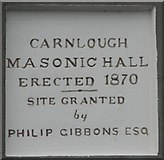 D2818 : Plaque, Masonic Hall, Carnlough (2) by Kenneth  Allen