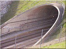 TQ7560 : Close up of the southern portal of the North Downs Tunnel by Kenneth Yarham