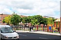 O1635 : Playground behind the Lourdes Parish School in Sean Macdermott Street by Eric Jones