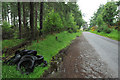 Tyres dumped by the road near Cantraywood