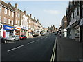 View north up a quiet Uckfield High Street