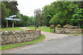 Entrance road for the estate office