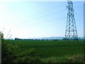 Pylons and grazing land near Overyards in Perth and Kinross