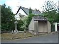 Bus shelter and war memorial, Marsh Green