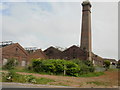 Chimney and remains of pumping station, Barry