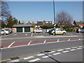 Rear of properties in Southbank Road, seen from Abbey End car park, Kenilworth