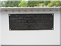NY1176 : Date plaque on the Williamwath Bridge over the River Annan by M J Richardson