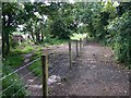 New fence on footpath to Drayton from Shottery