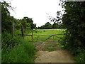 Gate on the bridleway leading to Newton Hall