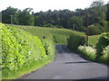 The B6457 heading for the A68 near Langlee