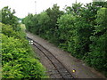 Manchester Ship Canal Railway seen from Merseyton Road bridge