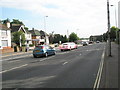 Pink limo approaching the end of London Road