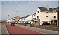 Modern houses on the promenade at Pwllheli