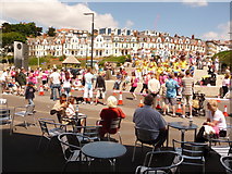 SZ1191 : Boscombe: steel band at the Pier Approach by Chris Downer