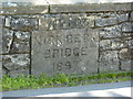 Kirk Beck Bridge, Bolton-by-Bowland, Date stone