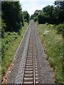 Railway line leaving Kenilworth heading for Leamington Spa