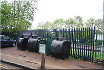 TQ2773 : Recycling site, Wandsworth Common Station by N Chadwick