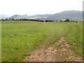 View eastwards across farmland towards Carn Boduan hill