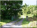 Private road leading to Fferm Maesoglan Farm