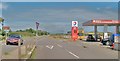 The junction of the A499 and Cae Dwr on the north-eastern outskirts of Llanbedrog