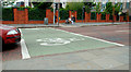 Cycle lane markings, Belfast (2)