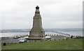 NO3931 : Dundee Law war memorial by Bob Embleton