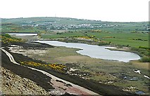 SH4490 : Ponds below Mynydd Parys by Anne Burgess