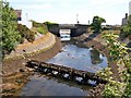 The Afon Erch below the new flood gates