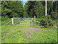 Gate at bridleway entrance into Selham Common