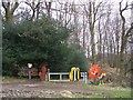 Artwork on the gateway into Rollestone Wood