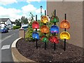 Colourful tractor seat display, Broughshane